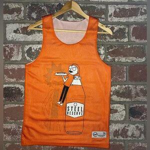 Rick & Morty Steel Reserve Reversible Basketball Mesh Tank top
